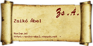 Zsikó Ábel névjegykártya