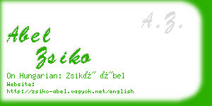 abel zsiko business card