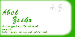 abel zsiko business card